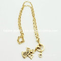 Wholesale Stainless Steel Plated Gold Necklace with Charm Pendant